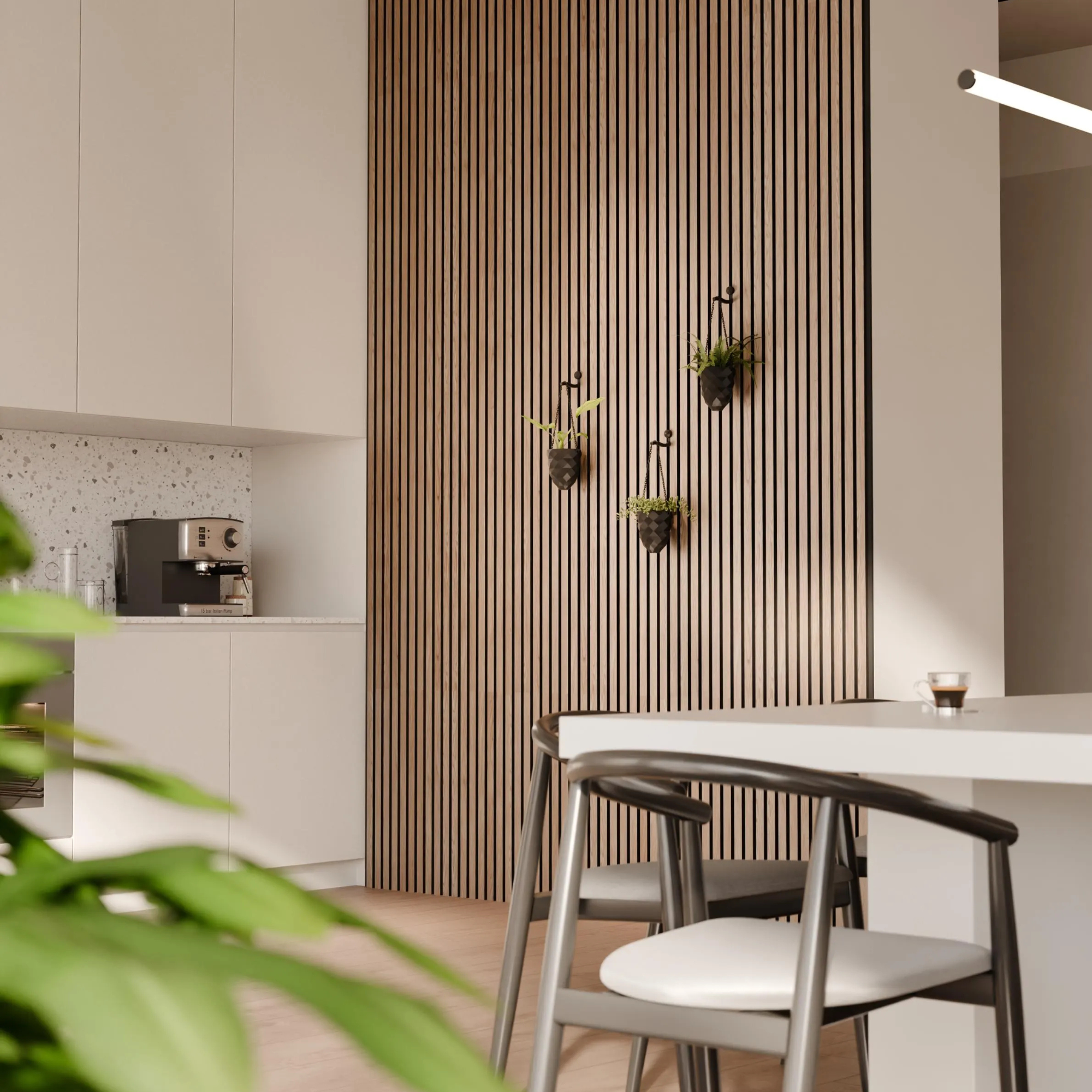 Vase suspendu pour plante – Installation : clip mural