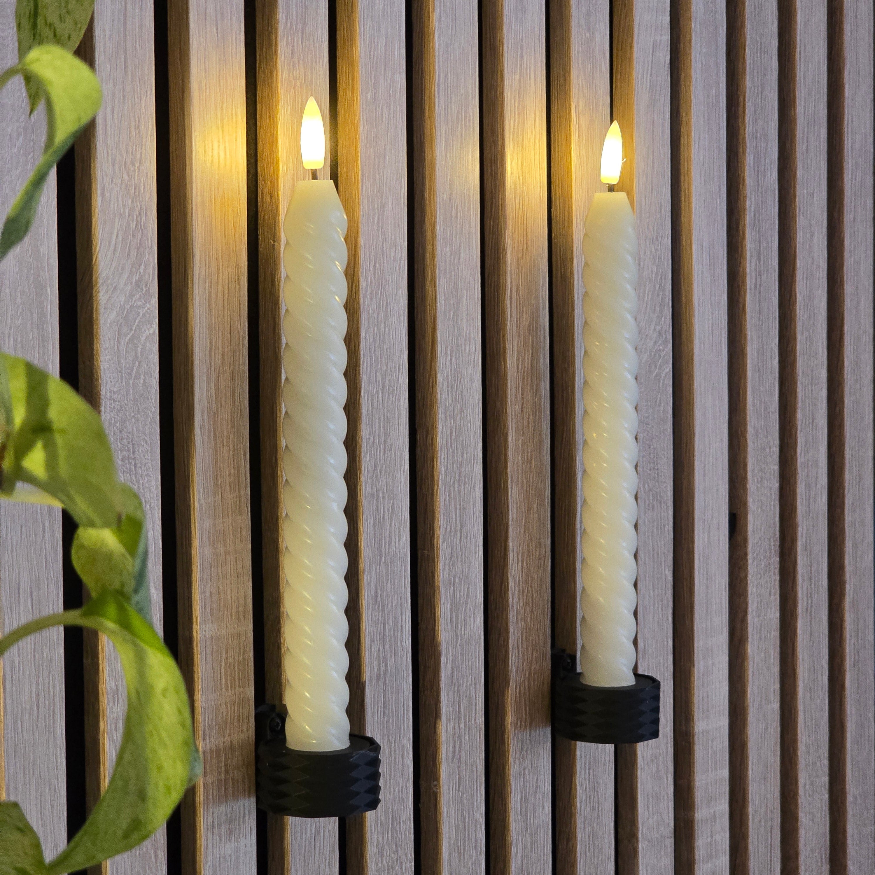 Theelichthouder/kaarshouder (LED-kaars apart verkrijgbaar) voor akoestische panelen - Installatietype: Wandklem