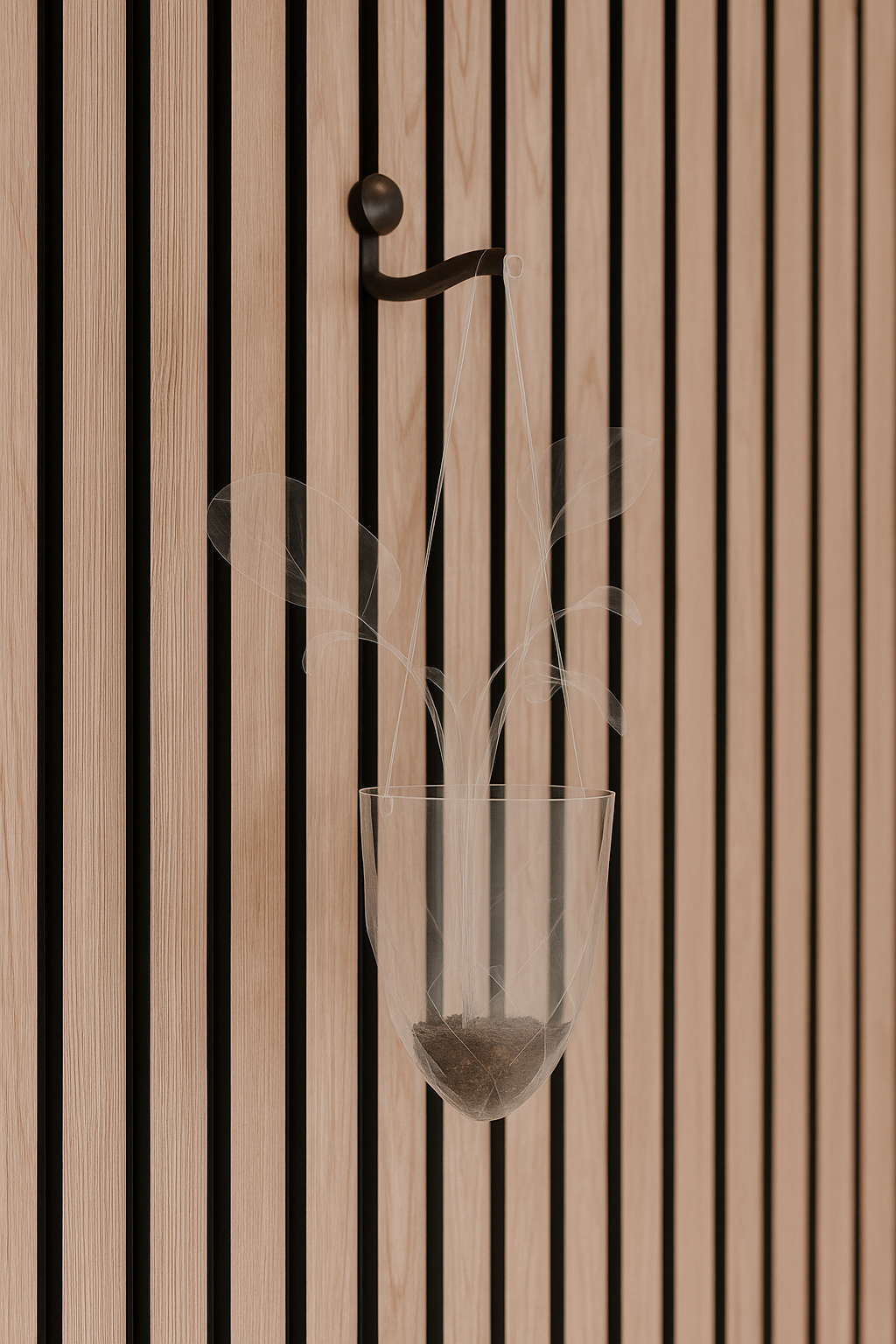 Hängende Pflanzenhalterung für Akustikplatten