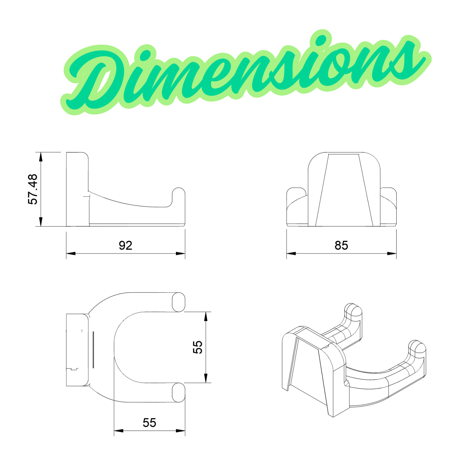 Gitarrenhalterung für Akustikpaneele – Montageart: Wandklemme