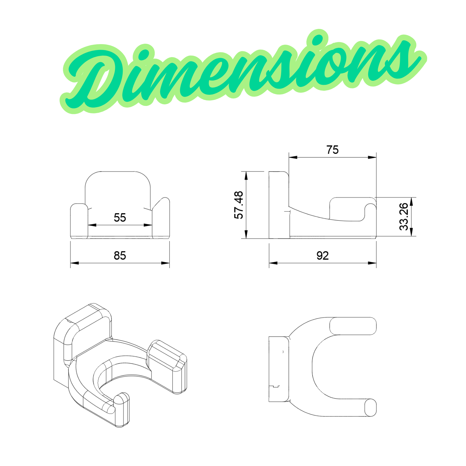 Gitarrenhalterung für Akustikpaneele – Montageart: Wandklemme