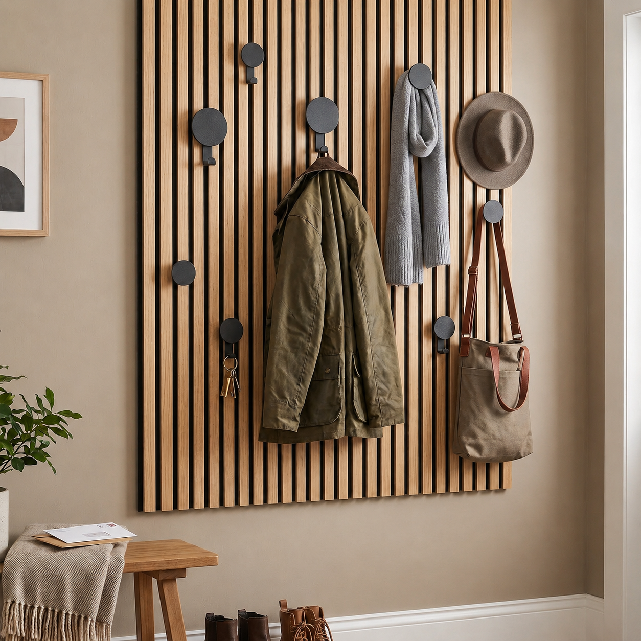 Round Hanger/Hook for Acoustic Panels - Installation type: Screw-In