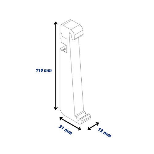 Halterungen für IKEA UPPDATERA Organizer – Installationsmethode: Wandclip