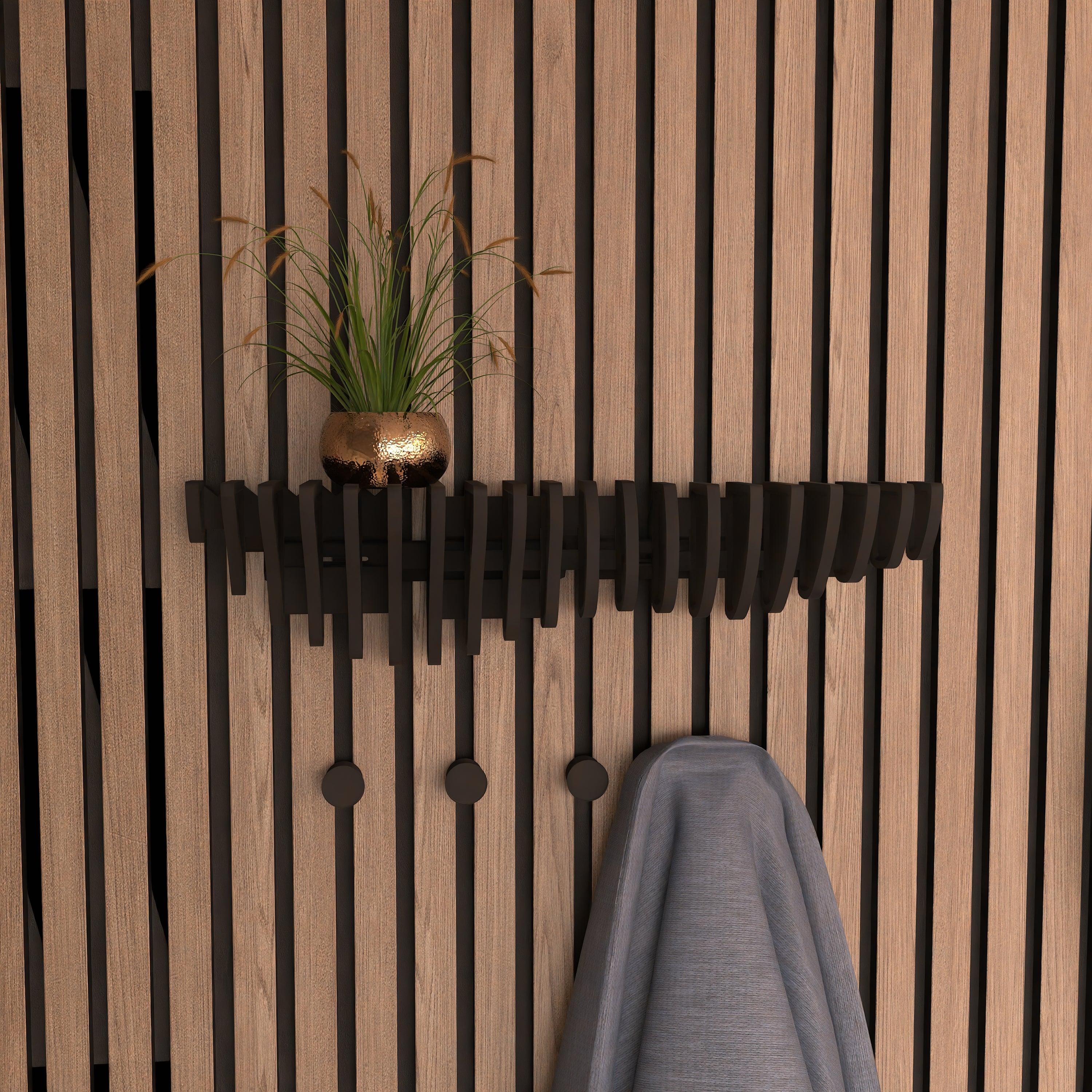 Design-Regal für Akustikpaneele - Montageart: Wandclip