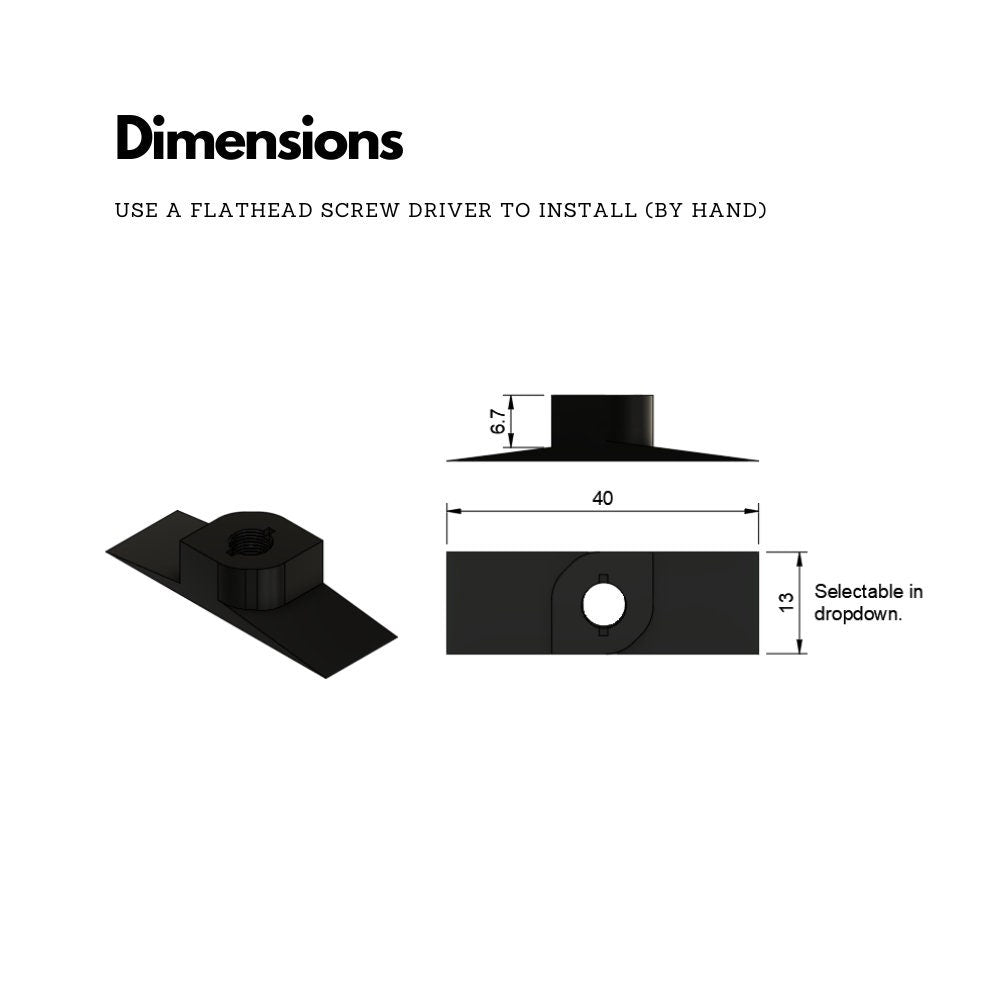 Muurclip voor M6-bout