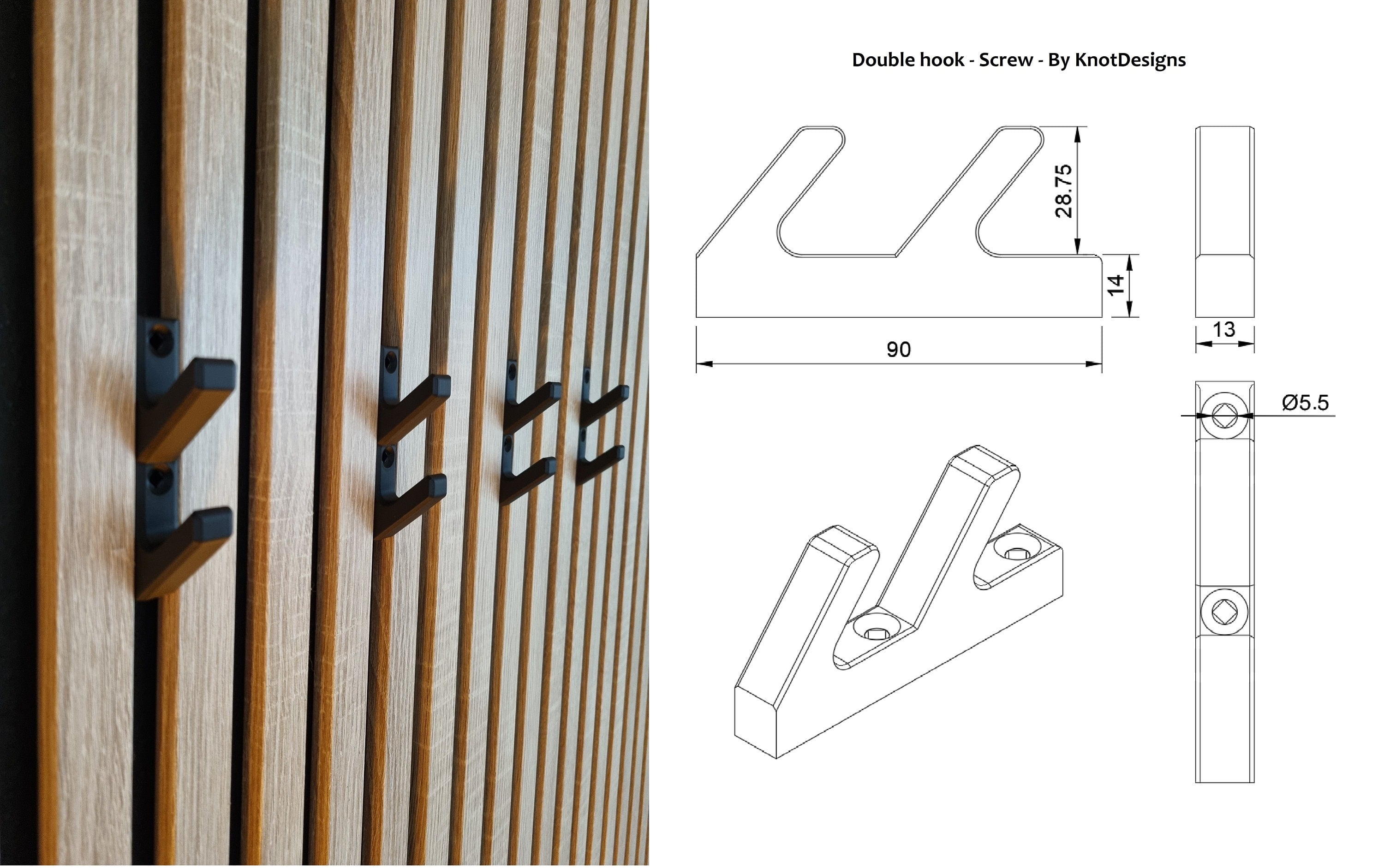 Double Hook Acoustic Panels - Installation Type: Screw-in