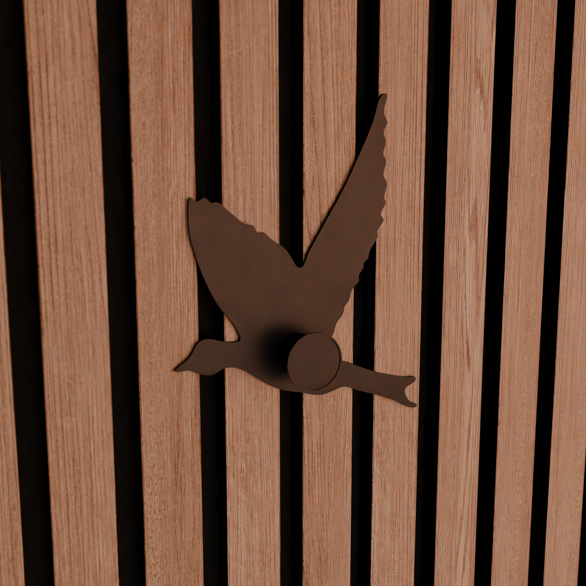 Vogelvormige kapstokhaak - Installatie: Muurclip