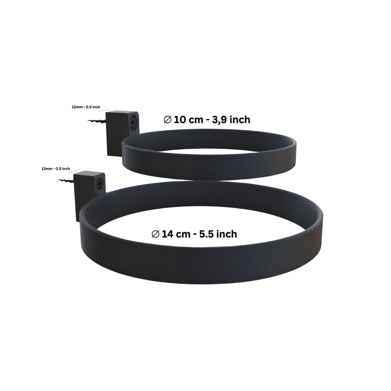 Plantenhouder/ring voor akoestische panelen - Installatietype: Schroef-in