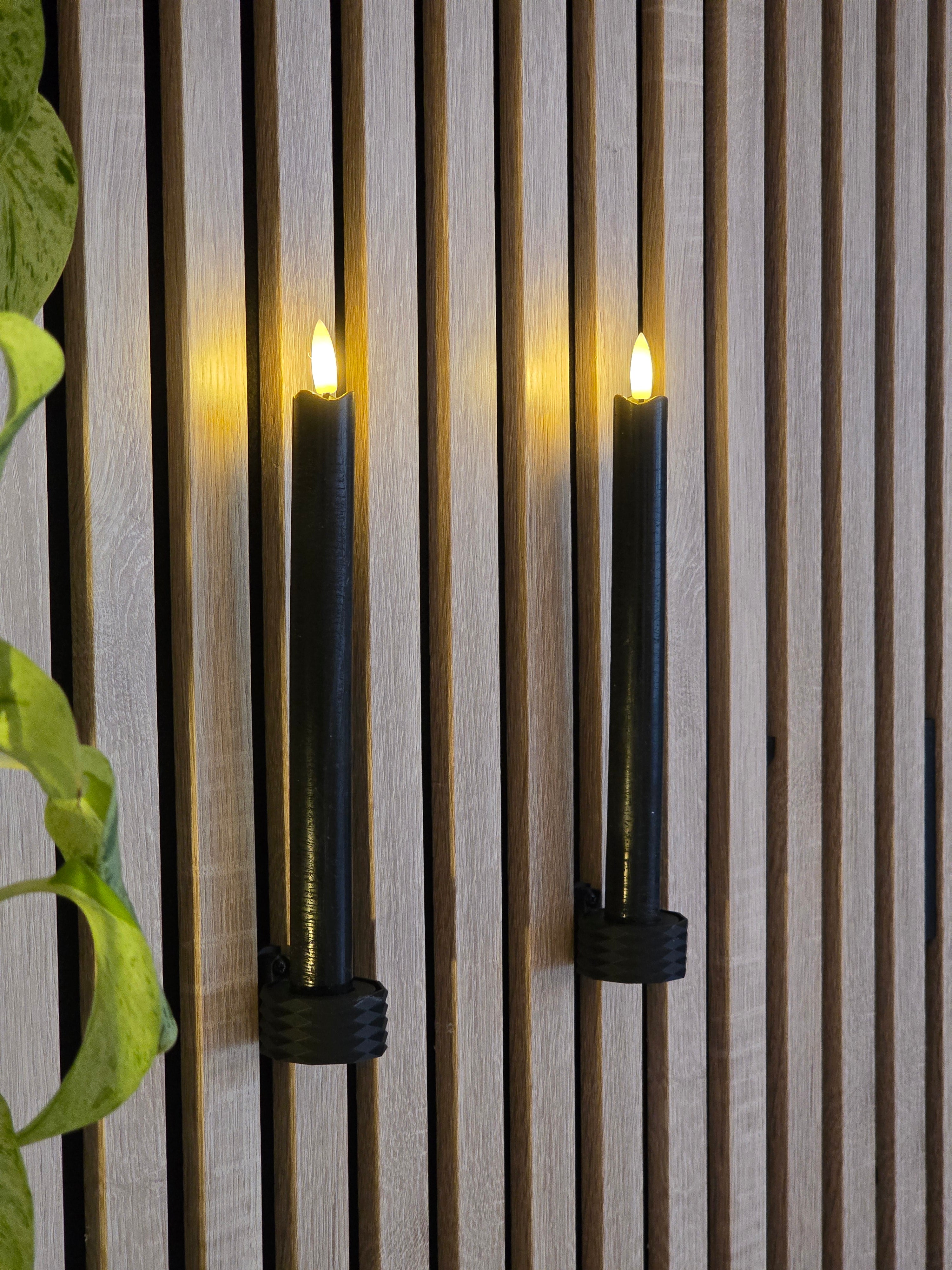 Theelichthouder/kaarshouder (LED-kaars apart verkrijgbaar) voor akoestische panelen - Installatietype: Wandklem