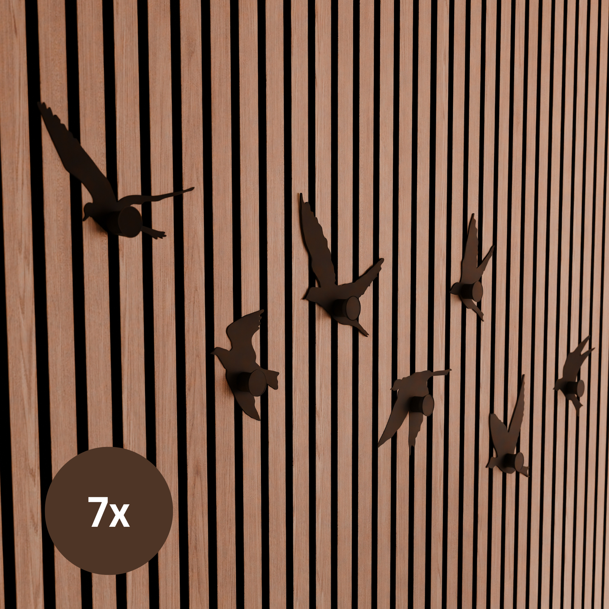 Patère en forme d’oiseau - Installation : clip mural