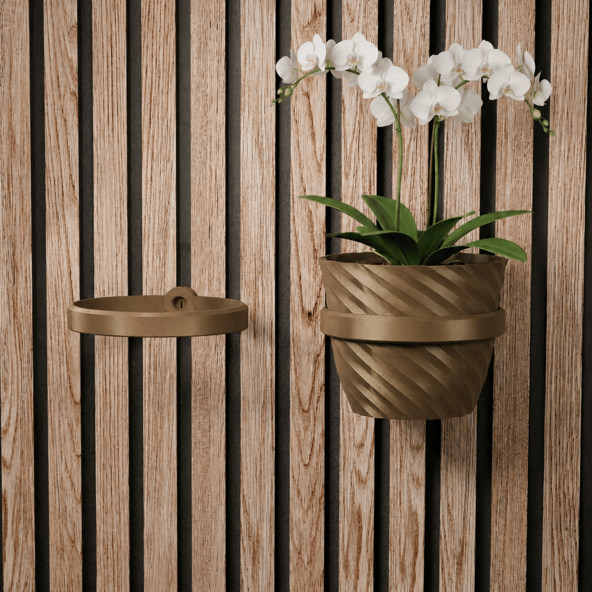 Support/anneau pour plante – Installation : clip mural