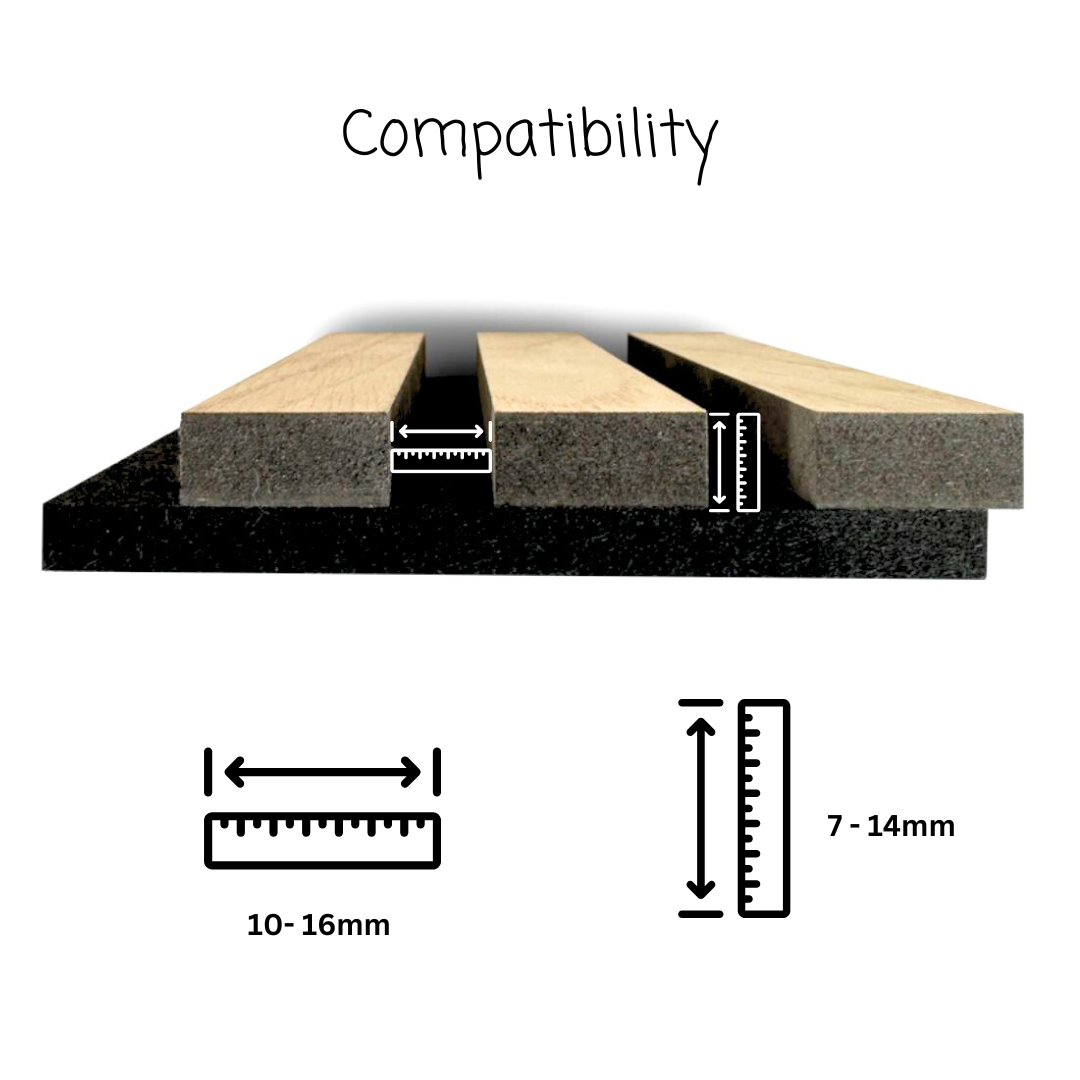 Ronde hanger/haak voor akoestische panelen - Installatietype: Wandklem (10-12 mm)