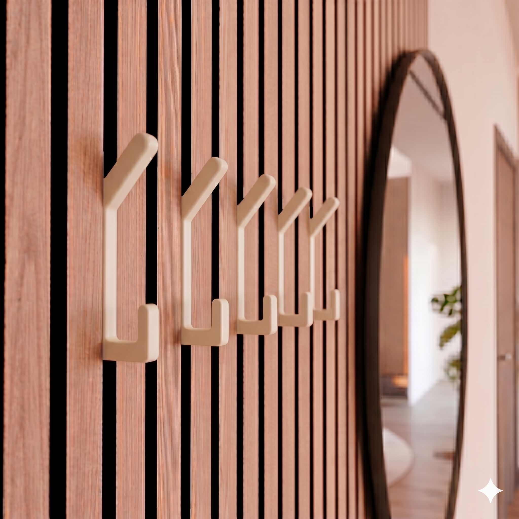 Doppelter Kleiderhaken für Akustikpaneele - Montageart: Wandclip