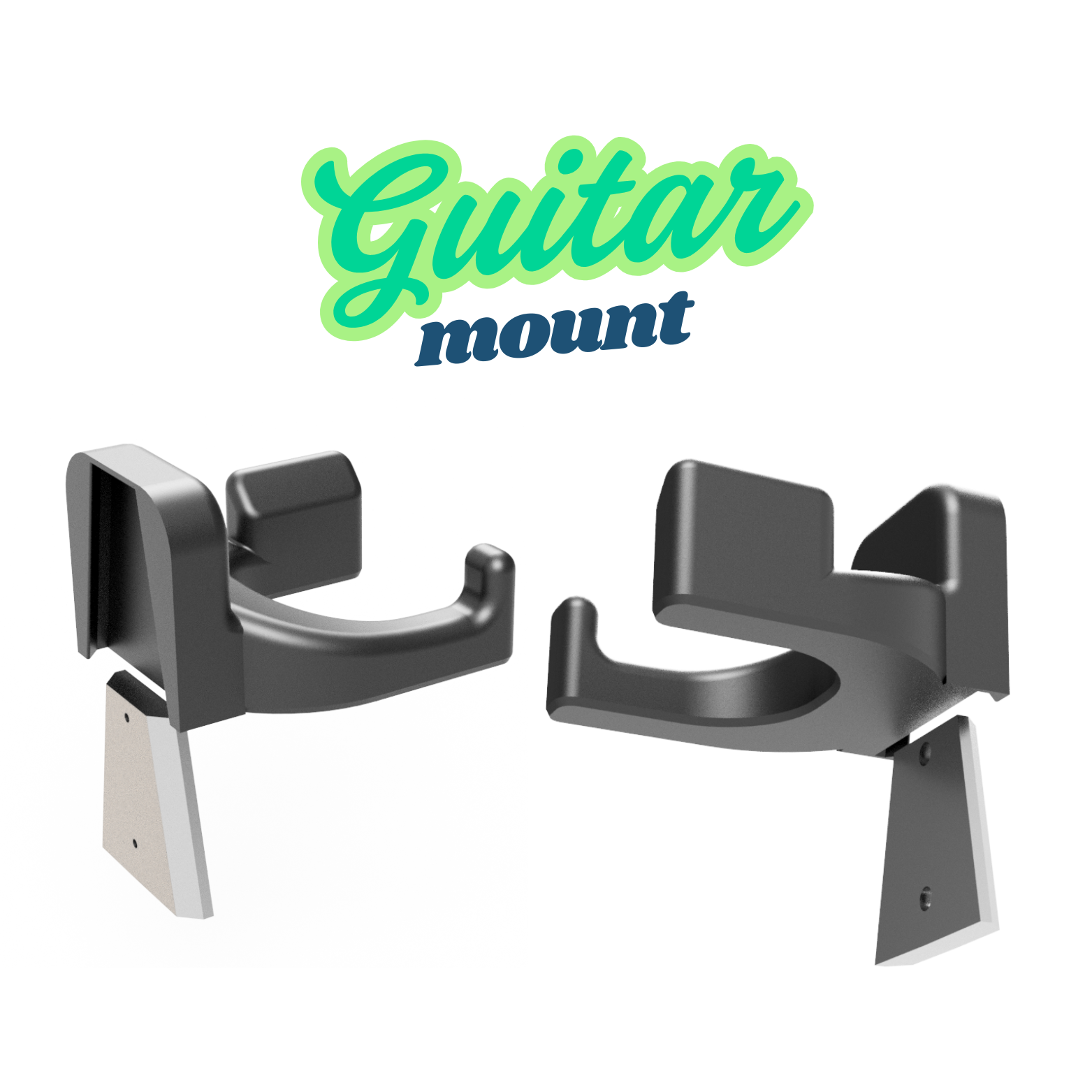 Gitarrenhalterung für Akustikpaneele – Montageart: Wandklemme