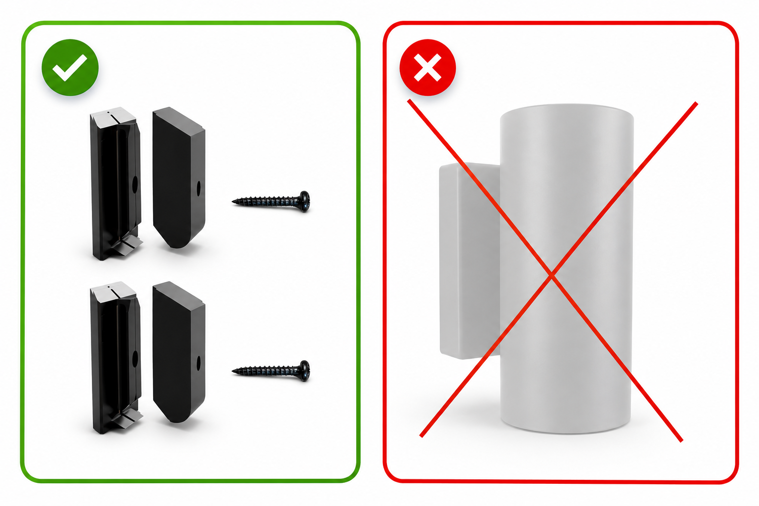 Akoestische paneelbevestiging voor IKEA Nymane-lamp - Installatietype: Muurclip