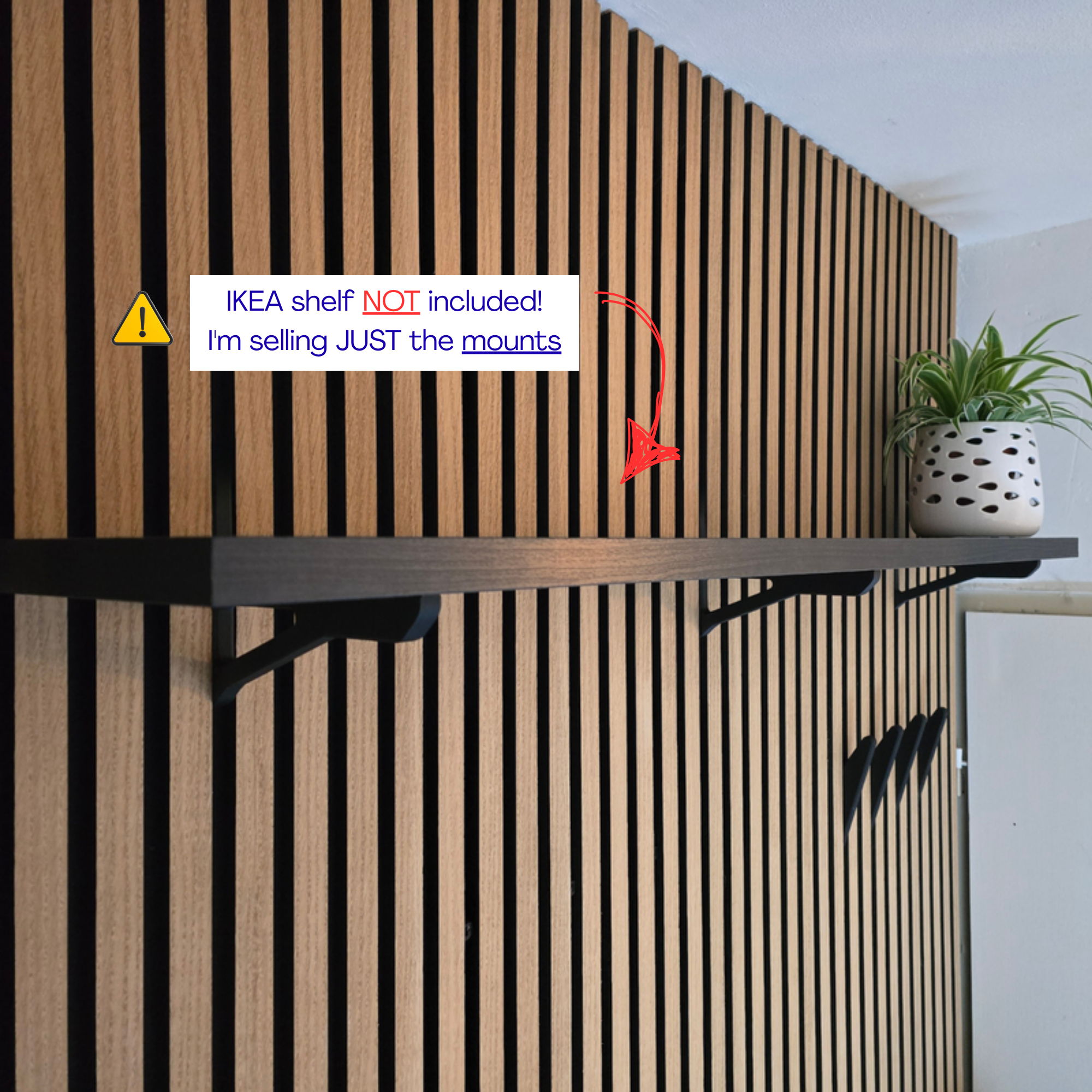 Plankbevestigingen voor akoestische panelen - Installatietype: Schroefbevestiging