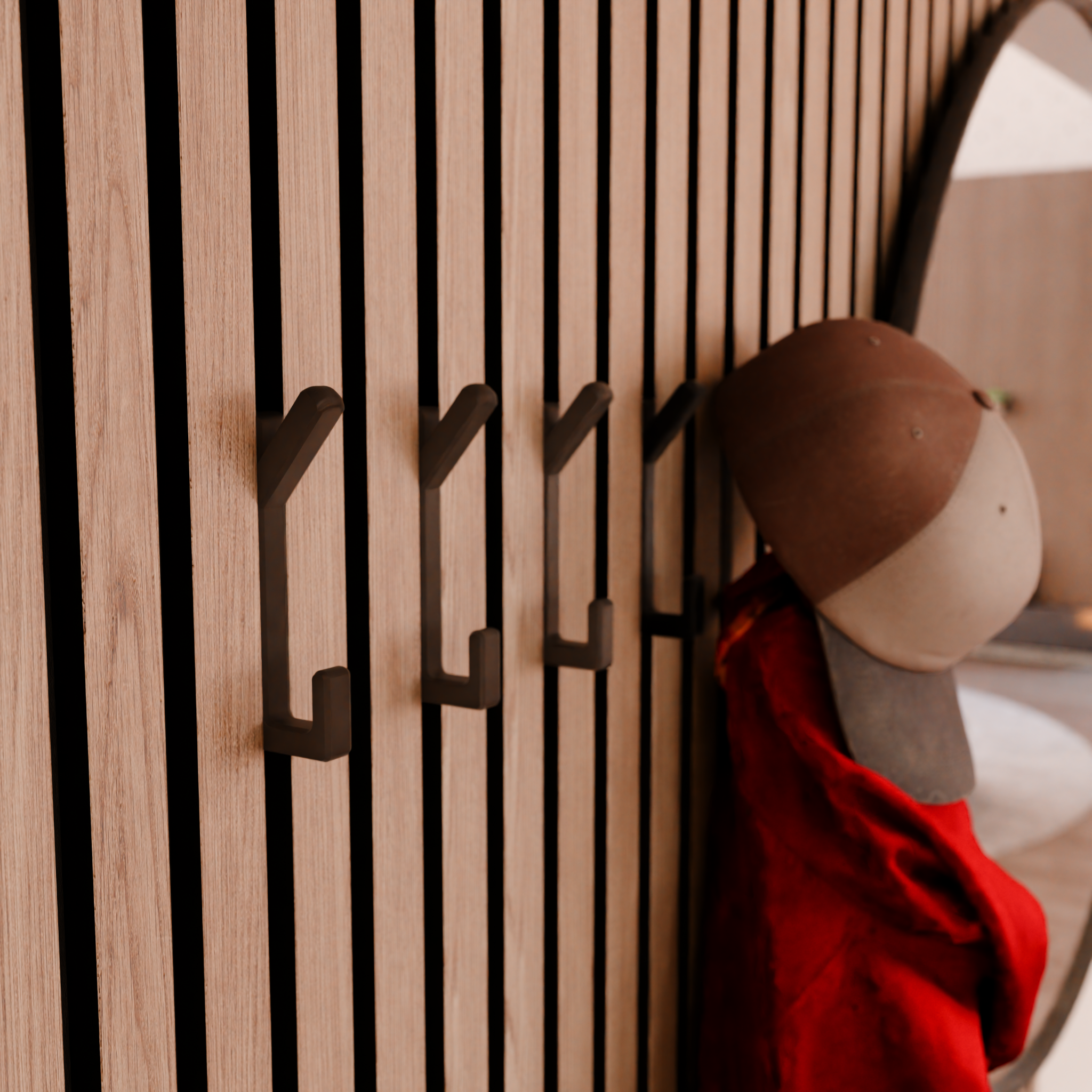 Double Coat Hook for Acoustic Panels - Installation Type: Wall Clip