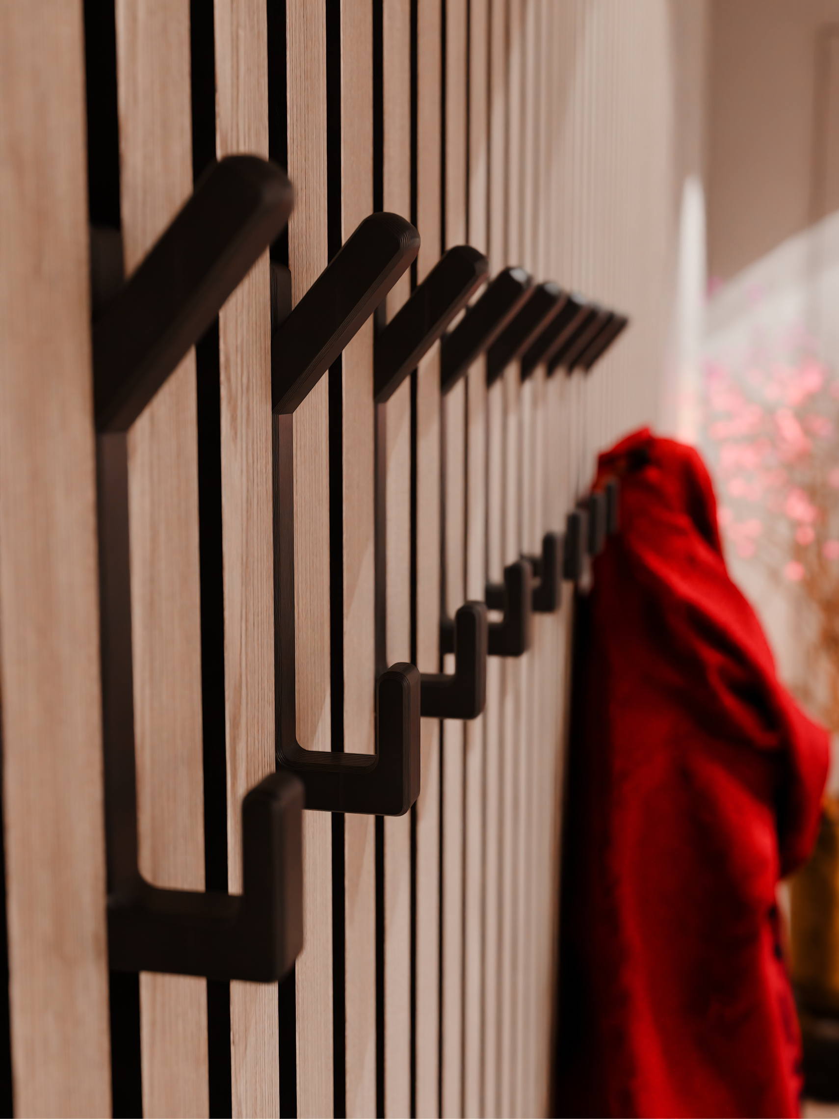 Double Coat Hook for Acoustic Panels - Installation Type: Wall Clip