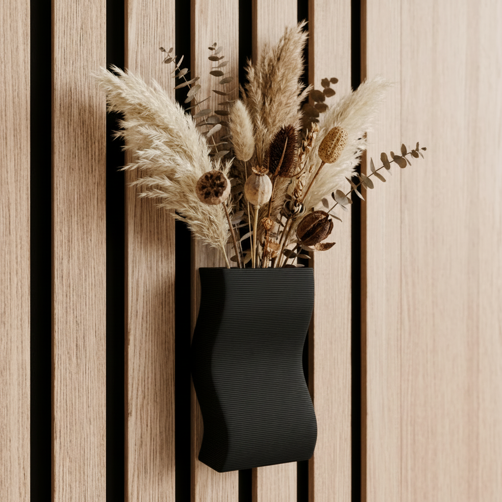 Akustikpaneel Vase für Trockenblumen - Montageart: Wandclip